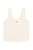 Sleeveless top w/ v-neck | Ecru w/ "say cheese" print
