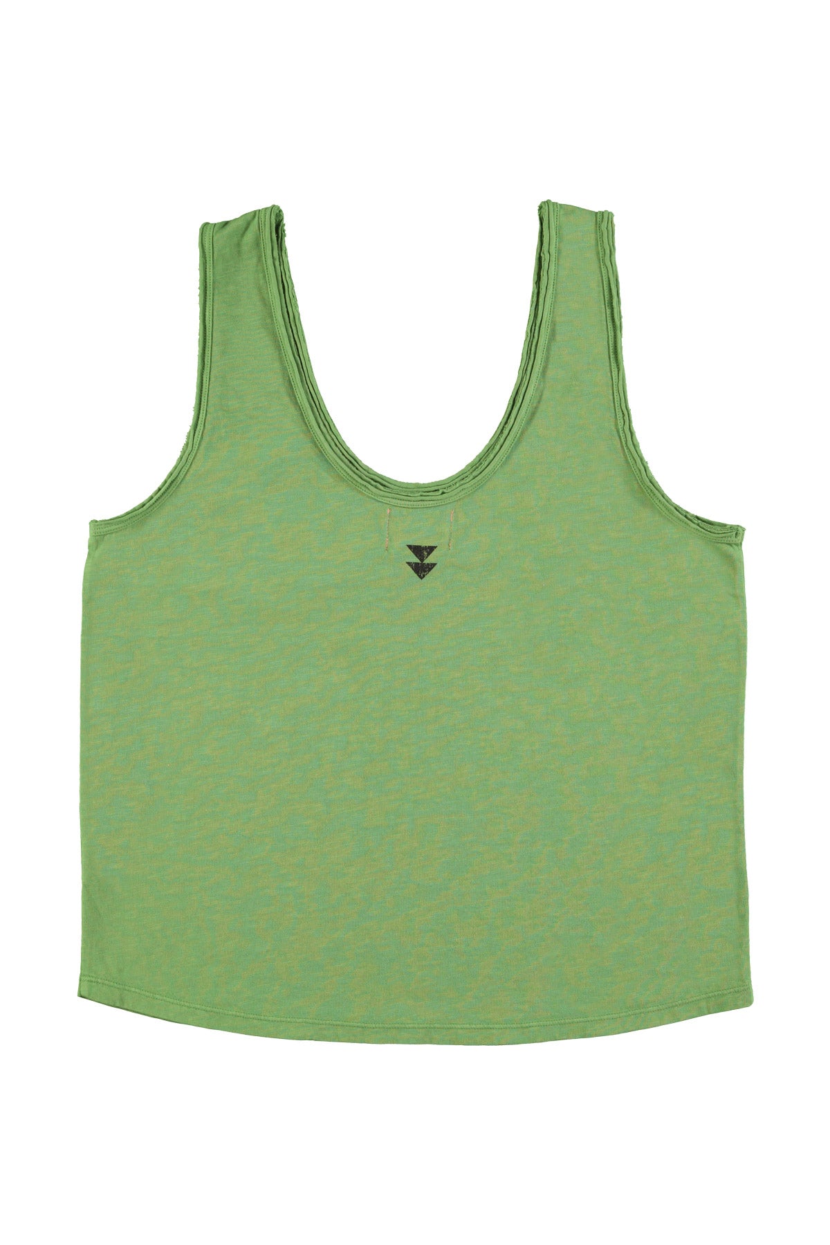 Sleeveless top w/ v-neck | Green w/ "eagle" print