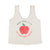 Sleeveless top w/ v-neck | Light grey w/ red apple print