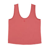 Sleeveless top w/ v-neck | Old pink w/ "motel el greco" print