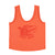 Sleeveless top w/ v-neck | Orange w/ "free love" print