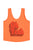 Sleeveless top w/ v-neck | Orange w/ "oh yeah" print