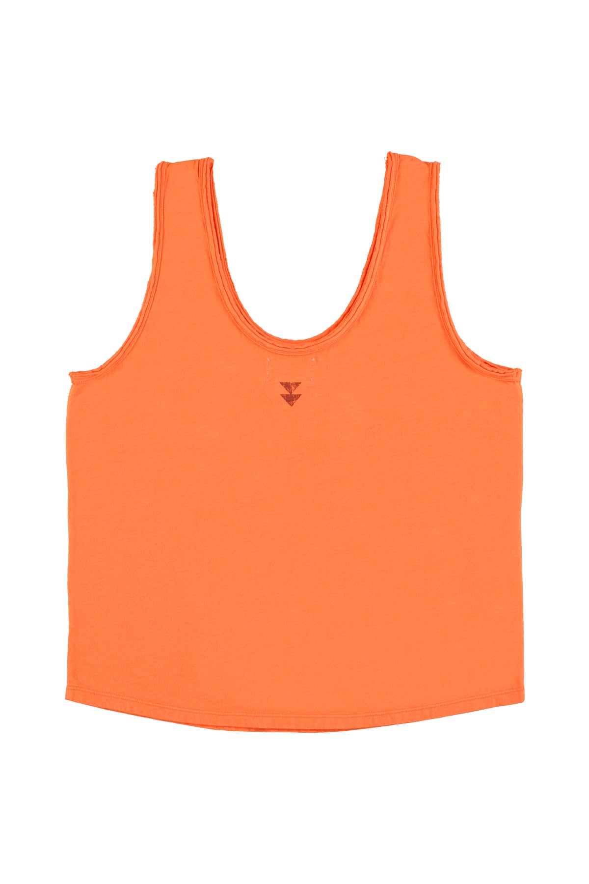 Sleeveless top w/ v-neck | Orange w/ "oh yeah" print