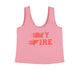 Sleeveless top w/ v-neck | Pink w/ "my fire" print