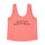 Sleeveless top w/ v-neck | Pink w/ "sisters department" print