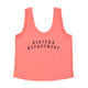 Sleeveless top w/ v-neck | Pink w/ "sisters department" print