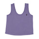 Sleeveless top w/ v-neck | Purple linen