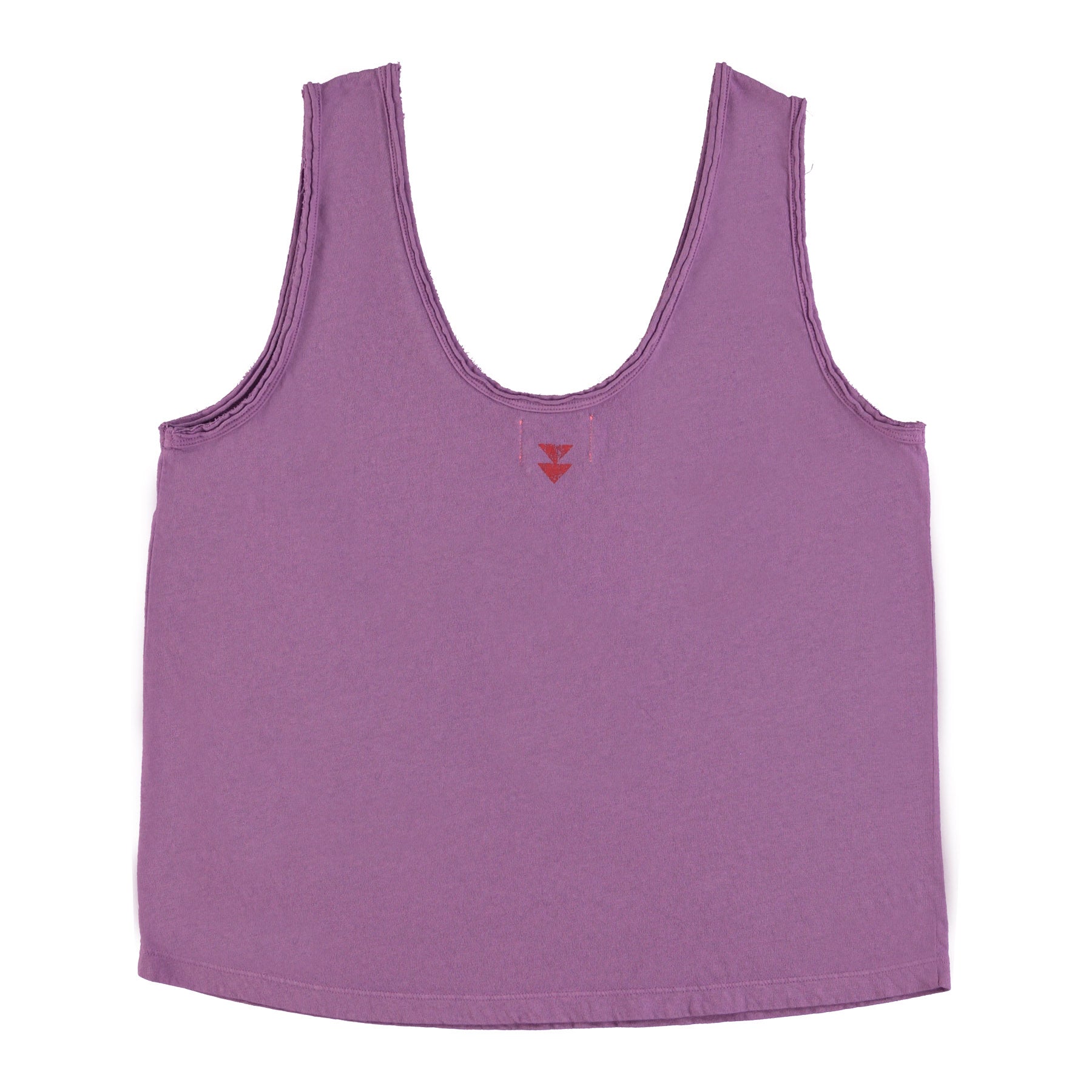 Sleeveless top w/ v-neck | Purple w/ "lobby babe" print