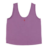 Sleeveless top w/ v-neck | Purple w/ "lobby babe" print
