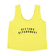 Sleeveless top w/ v-neck | Lime w/ "sisters department" print