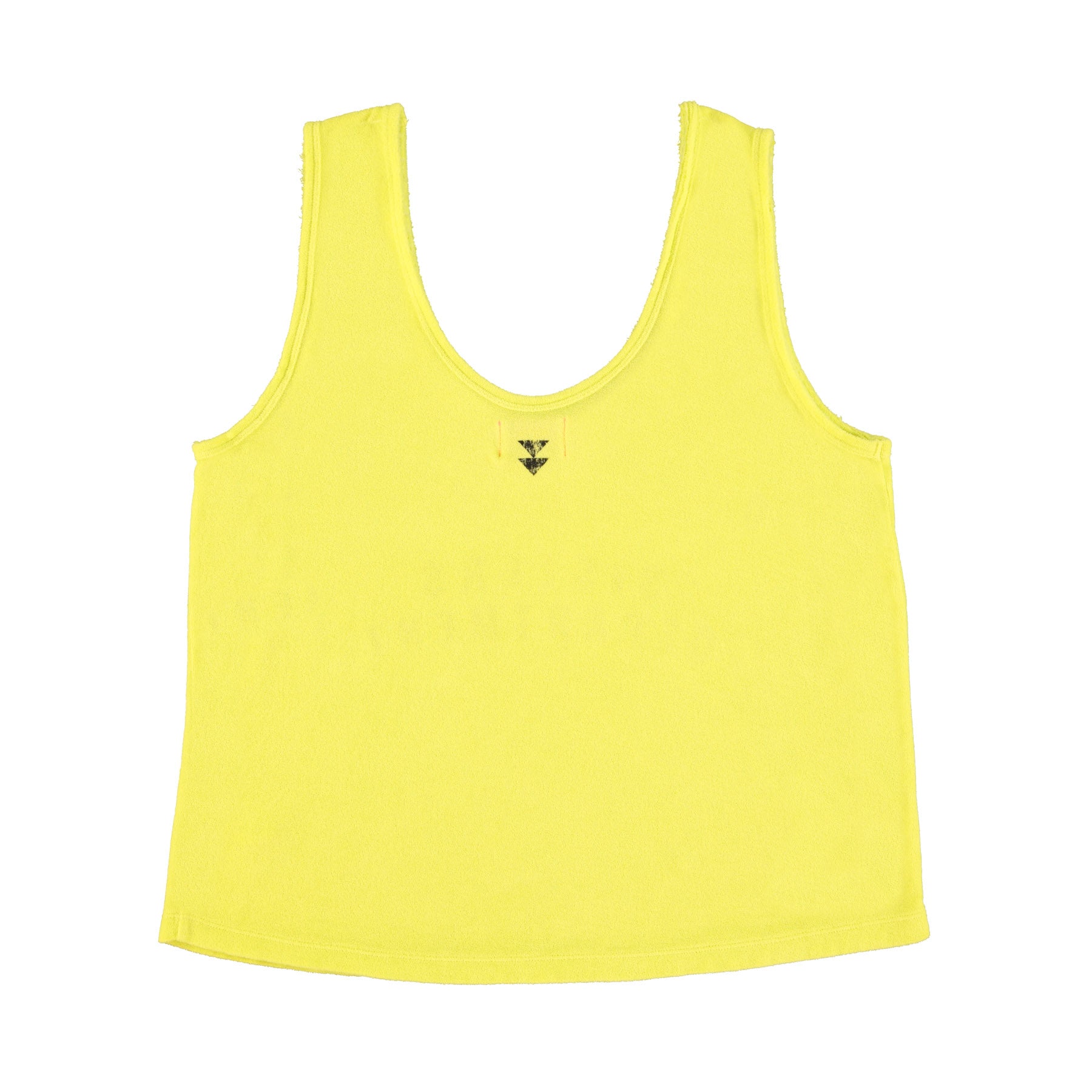 Sleeveless top w/ v-neck | Lime w/ "sisters department" print