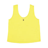 Sleeveless top w/ v-neck | Lime w/ "sisters department" print