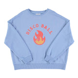 Sweatshirt | Blue w/ "disco ball" print