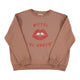 Sweatshirt | Brown w/ "motel el greco" print