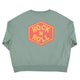 Sweatshirt | Green w/ "rock n roll" print