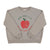 Sweatshirt | Grey w/ red apple print