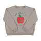 Sweatshirt | Grey w/ red apple print