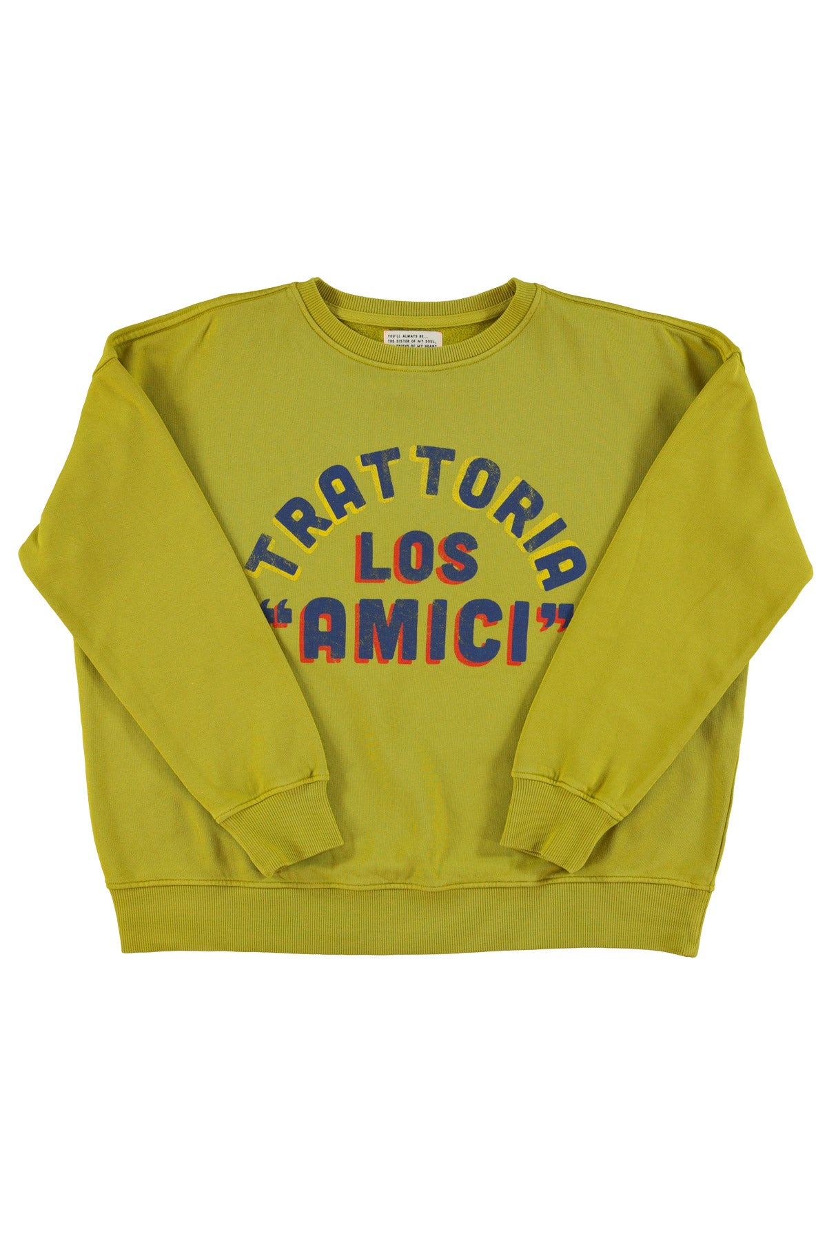Sweatshirt | Olive green w/ "Los Amici" print