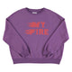 Sweatshirt | Purple w/ "my fire" print