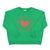 Sweatshirt | green w/ "summer of love" print