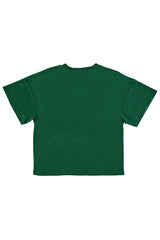 T-shirt w/ short sleeves | Green linen