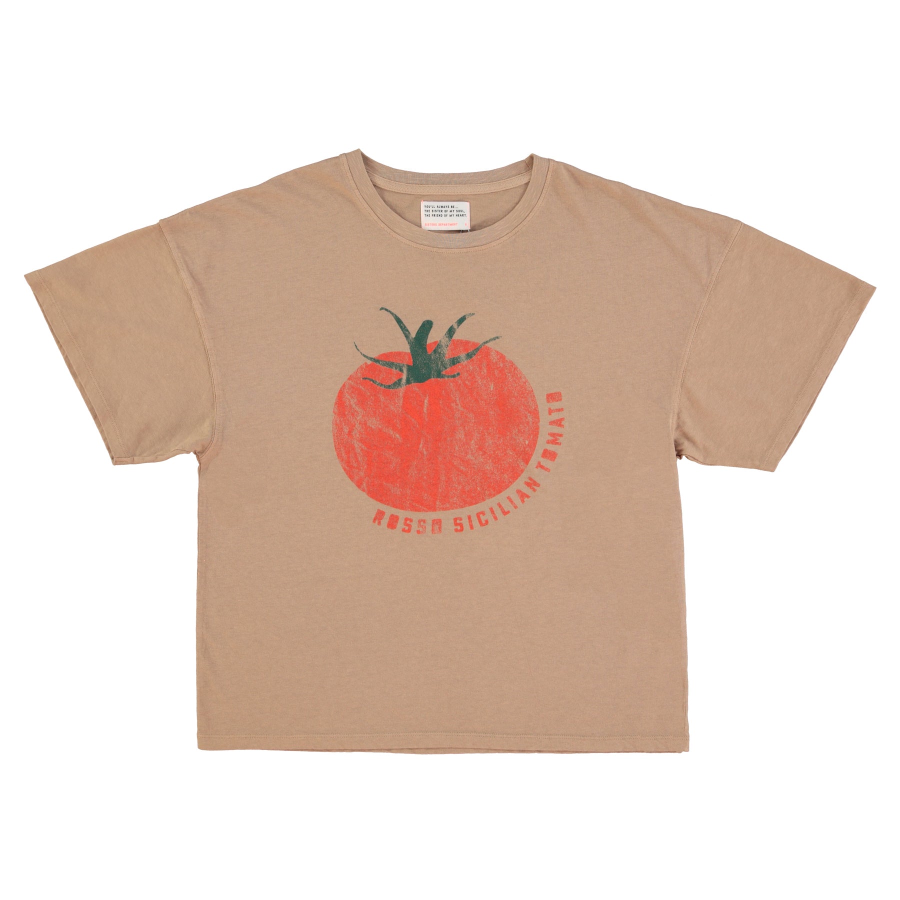 T-shirt w/ short sleeves | Light brown w/ 