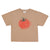 T-shirt w/ short sleeves | Light brown w/ "tomato" print