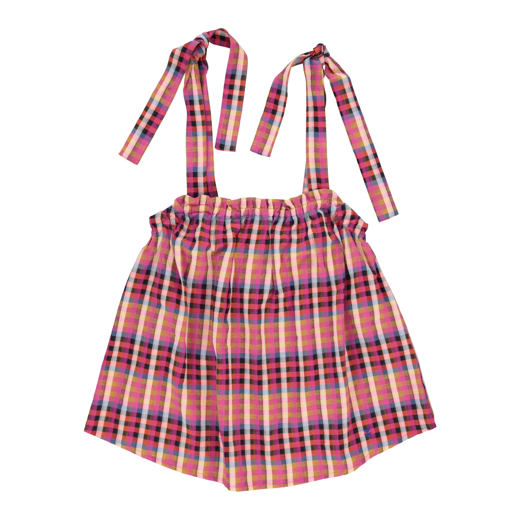 Top w/ straps | Multicolor checkered
