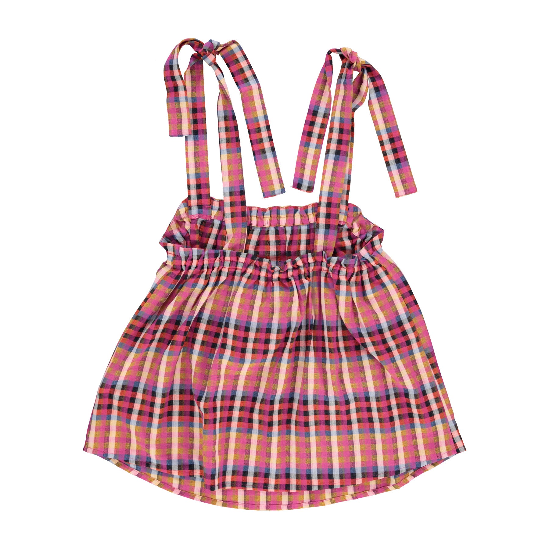 Top w/ straps | Multicolor checkered