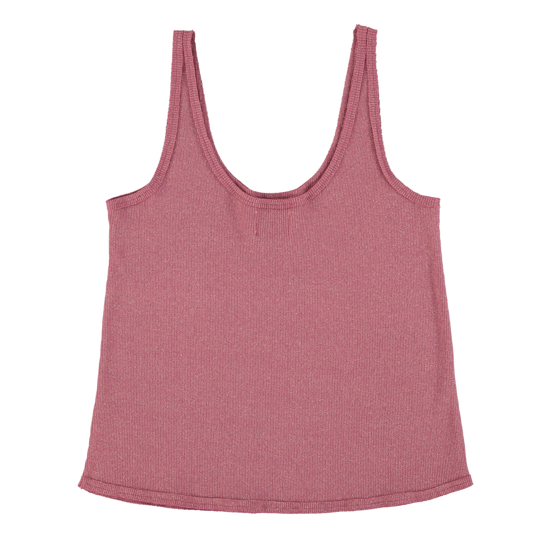 Top w/ v-neck | Pale pink w/ golden lurex