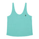 Top w/ v-neck | Turquoise linen