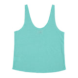 Top w/ v-neck | Turquoise linen