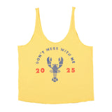 Top w/ v-neck | Yellow w/ "lobster" print