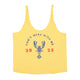 Top w/ v-neck | Yellow w/ "lobster" print