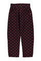 Trousers | Aubergine & black squares