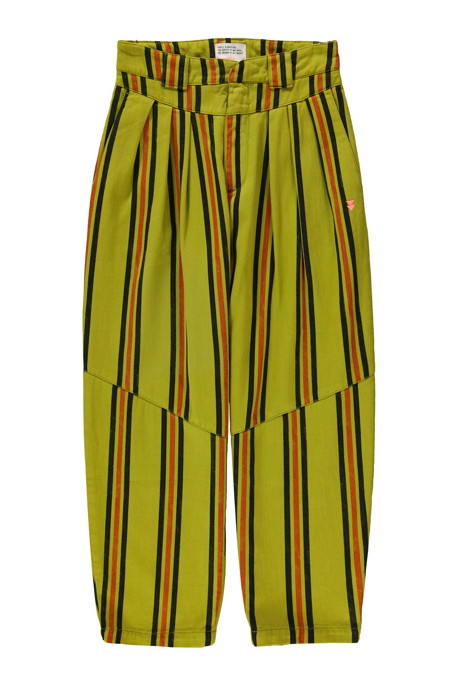 Trousers | Olive green w/ stripes