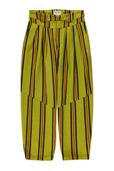 Trousers | Olive green w/ stripes