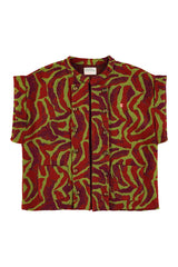 Waistcoat | Multicolor pattern (bordeaux)