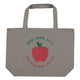 XL bag | Grey w/ red apple print