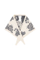 Knitted bandana | Ecru w/ flowers