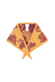 Knitted bandana | Orange w/ flowers