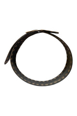 Leather belt black | Golden studs