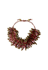 Bracelet Multi Beads | Burgundy