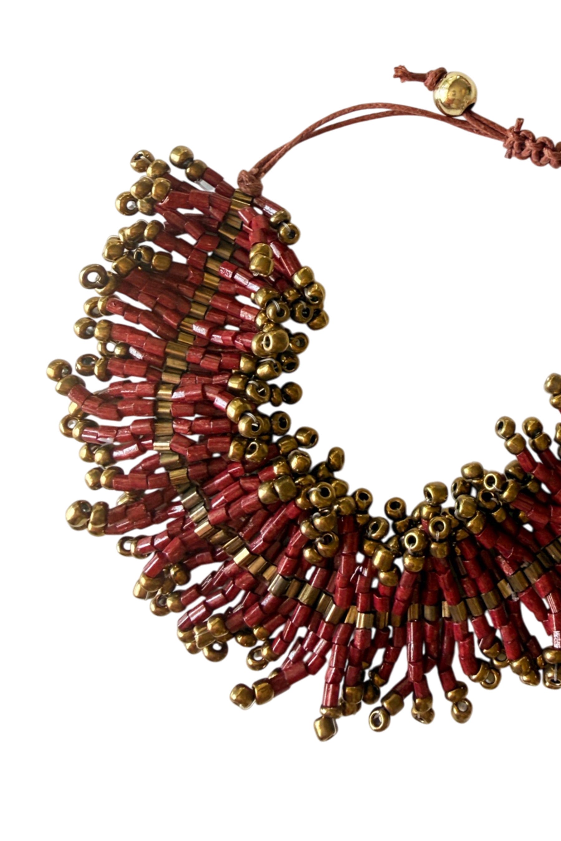 Bracelet Multi Beads | Burgundy