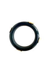 Bracelet Navy Marble w/ Golden Circles