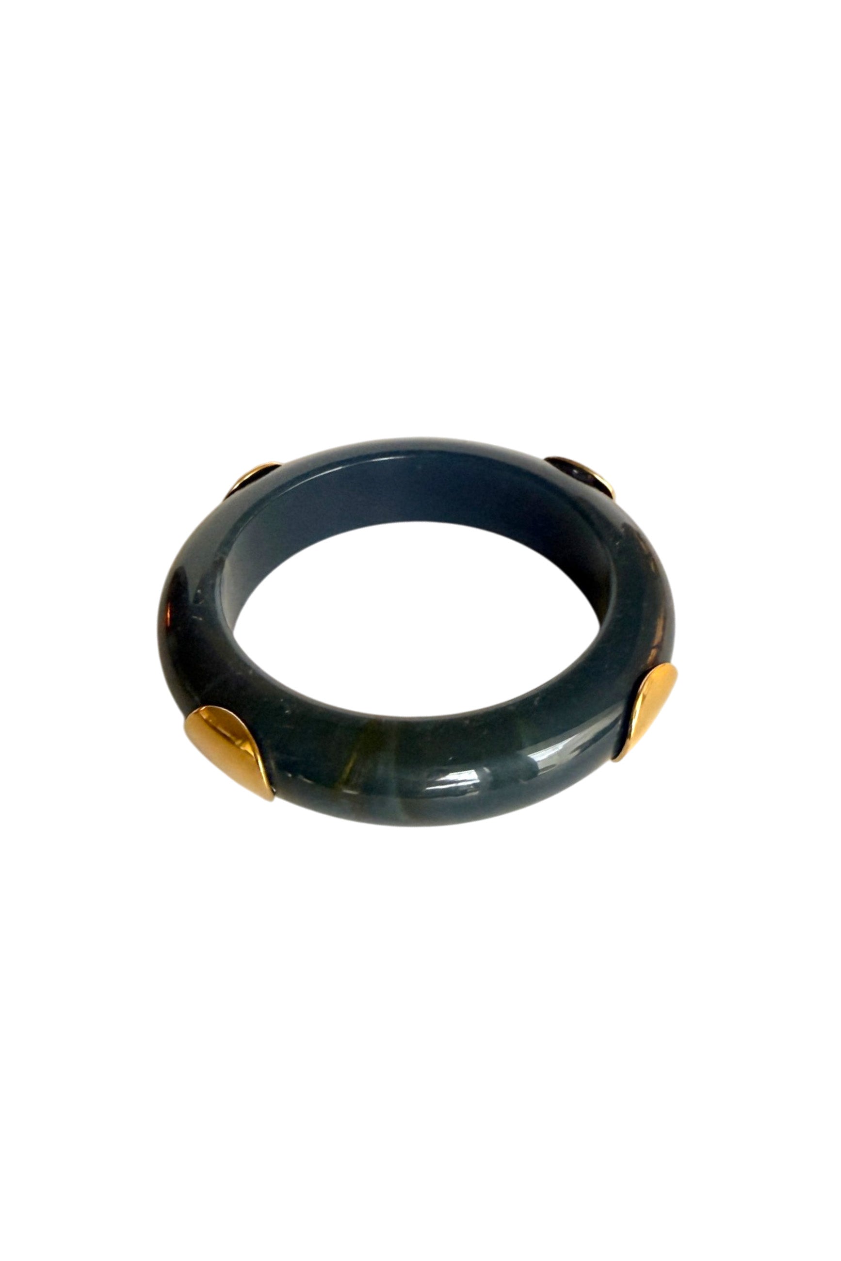 Bracelet Navy Marble w/ Golden Circles