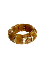 Bracelet Semicircles & Golden | Camel