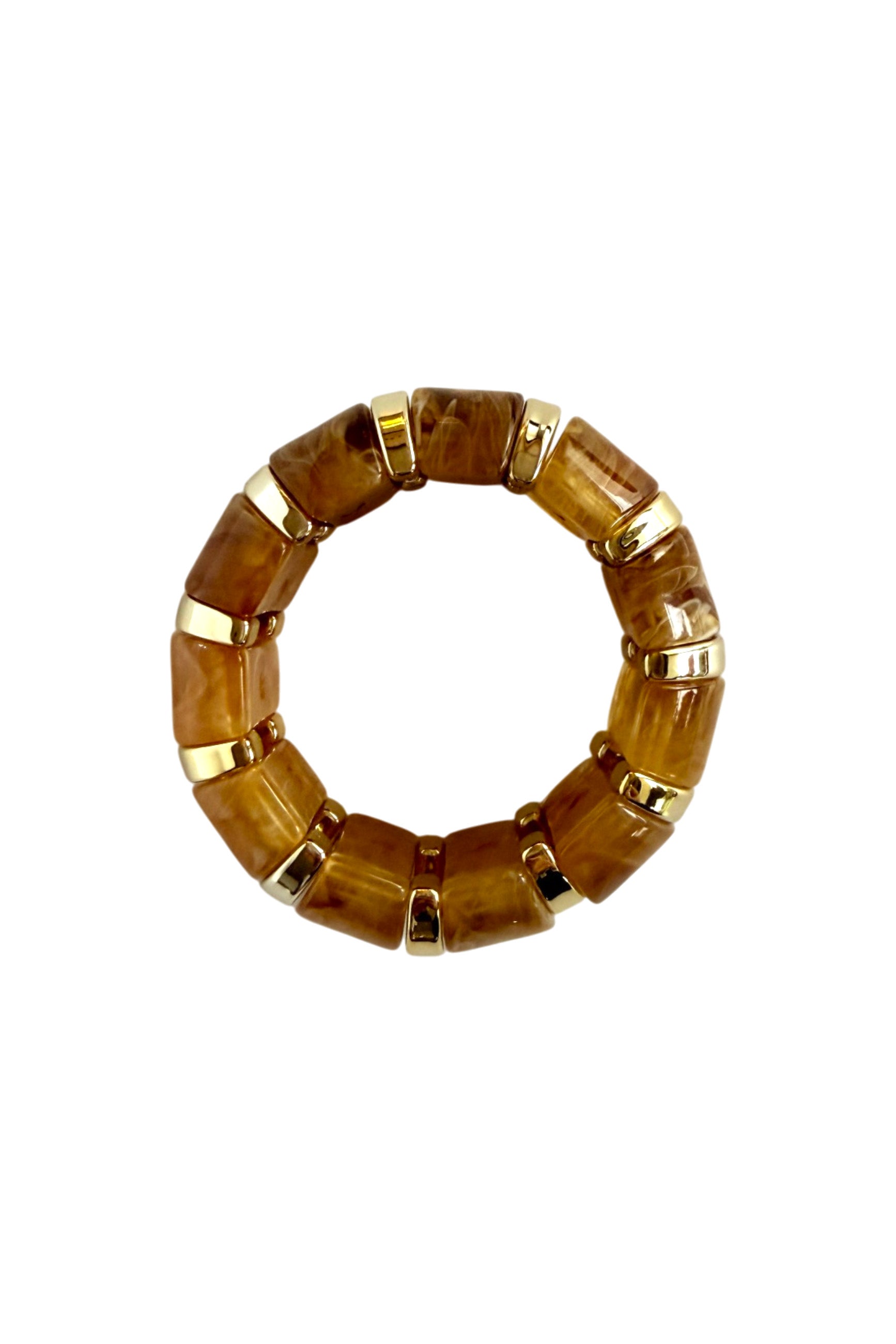 Bracelet Semicircles & Golden | Camel