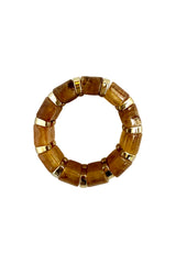 Bracelet Semicircles & Golden | Camel