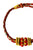 Bracelet Cord Golden Lurex | Red